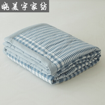 日本式无印ウォーカー绵布団は夏に薄い温度调节で挂けられます。シトは薄いです。ダンベルはコアグラッドで青220*240 cmダンベル温度調節でかけられます。