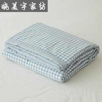 日本式无印ウォーカー绵布団は夏に薄い温度调节で挂けられます。シトは薄いです。ダンベルは芯が浅い青いです。200*230 cmダンベル温度調節でかけられます。
