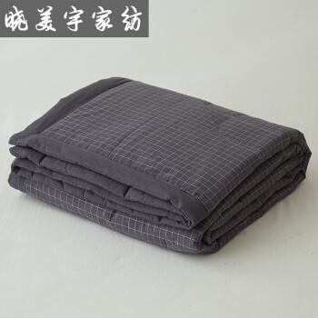 日本式无印ウォーカー绵布団は夏に薄い温度调节で挂けられます。シトは薄いです。ダンベルは芯が小さいです。灰格200*230 cmダンベル温度調節でかけます。