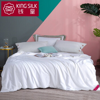KING SILKは芯家紡100%桑糸布団に夏と秋に全綿生地の双宮繭さんシクの斜線シクの正味重量3.2.5 kgになります。200 x 230 cm